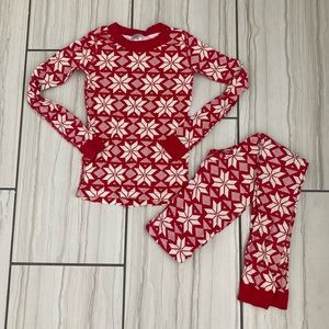 Hanna Andersson kids’ Scandi Snowflake pajamas size 10